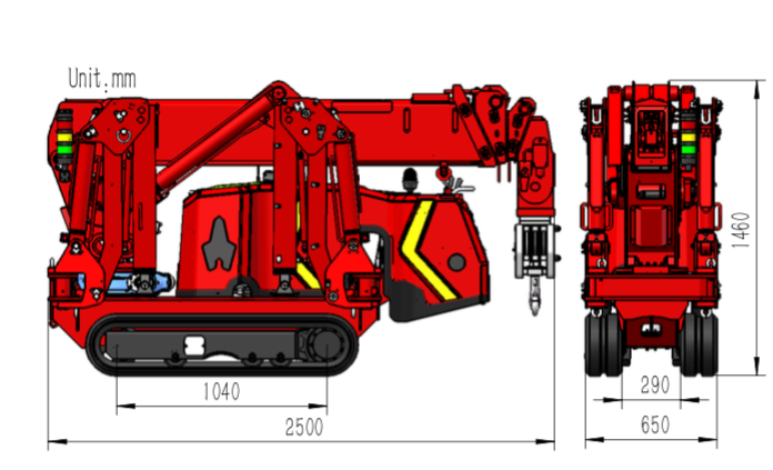 SPT199 spider crane