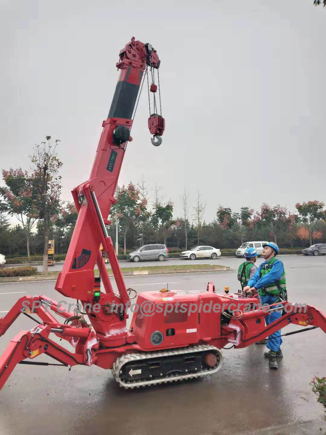 spt299 spider crane for SAMSUNG factory construction